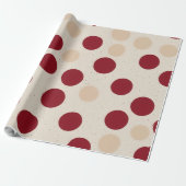 Minimaal rood stippenpatroon cadeaupapier (Uitgerold)