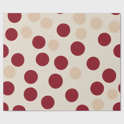 Minimaal rood stippenpatroon cadeaupapier (Vlak)