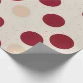 Minimaal rood stippenpatroon cadeaupapier (Hoek)
