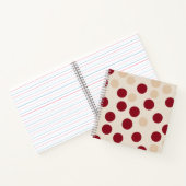 Minimaal rood stippenpatroon notitieboek (Binnen)
