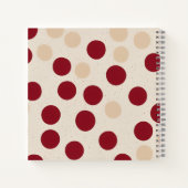 Minimaal rood stippenpatroon notitieboek (Achterkant)