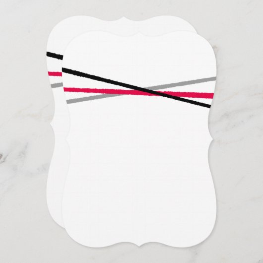 Minimaal rood zwart grijs kaart (Voorkant / Achterkant)