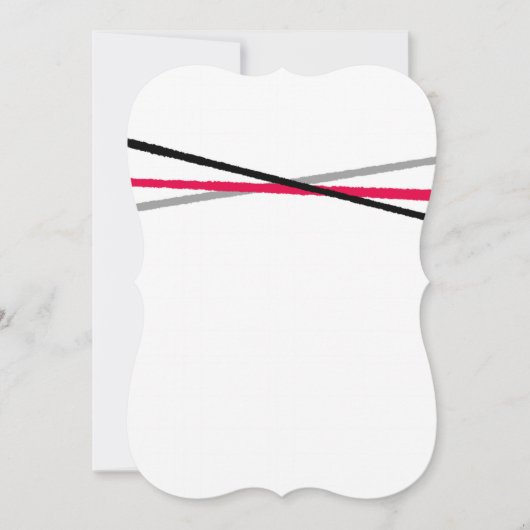 Minimaal rood zwart grijs kaart (Voorkant)