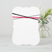 Minimaal rood zwart grijs kaart (Staand voorkant)