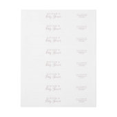 Minimaal Roos Gold Baby shower Wrap rond label (Vel)