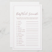 Minimaal Roos Gold Baby Word Scramble Game (Voorkant / Achterkant)