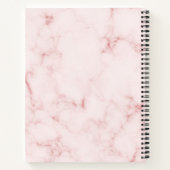 Minimaal Roos Gold Blush Roze Marble Spiral Notitieboek (Achterkant)