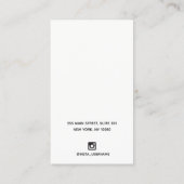 Minimaal Roos Gold Glitter Earning Display Visitekaartje (Achterkant)