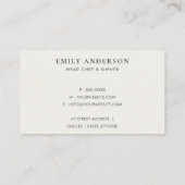 MINIMAAL ROOS GOLD GLITTER SKIMMER SPOON FORK CHEF VISITEKAARTJE (Achterkant)