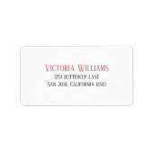 Minimaal Roos Gold Pink Grey Wedding RSVP-adres Etiket (Voorkant)