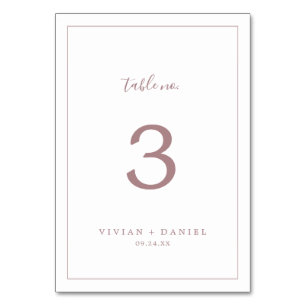 Minimaal Roos Gold Table Number Kaart