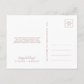 Minimaal Roos Goud met Kerstmis Hartelijk dank Feestdagenkaart (Achterkant)