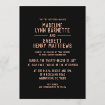 Minimaal Roos Goud Modern Eenvoudige Huwelijksuitn