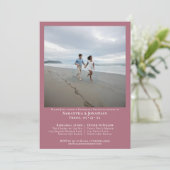 Minimaal Roos met een mosterdfotobruiloft Kaart (Staand voorkant)