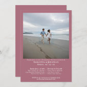 Minimaal Roos met een mosterdfotobruiloft Kaart (Voorkant / Achterkant)