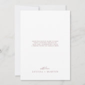 Minimaal Roos met Kerstmis bedankt Feestdagenkaart (Achterkant)