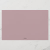 Minimaal Roos voor Casual script voor Typografie Briefpapier (Achterkant)