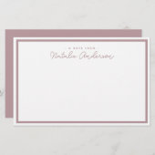 Minimaal Roos voor Casual script voor Typografie Briefpapier (Voorkant / Achterkant)