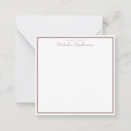 Minimaal Roos voor Casual script voor Typografie Notitiekaartje