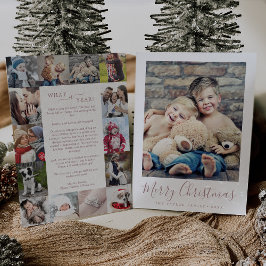 Minimaal Roos wat een jaar voor een jaar voor een  Feestdagenkaart