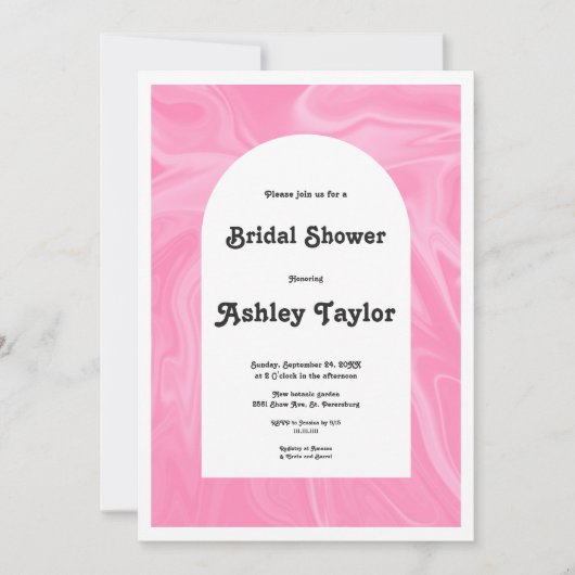 Minimaal roze Abstract kunstzinnig Vrijgezellenfee Kaart (Voorkant)