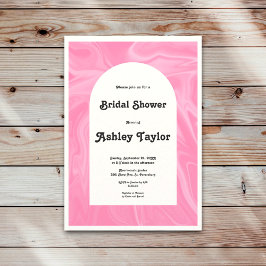 Minimaal roze Abstract kunstzinnig Vrijgezellenfee Kaart