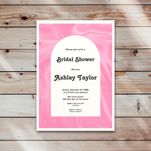 Minimaal roze Abstract kunstzinnig Vrijgezellenfee Kaart