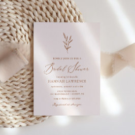 Minimaal roze Boho Vrijgezellenfeest Kaart