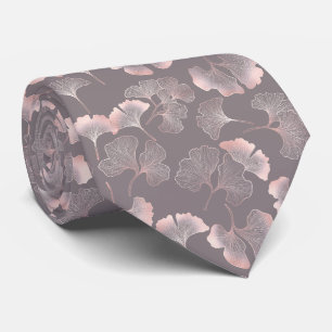 Minimaal roze botanisch patroon stropdas