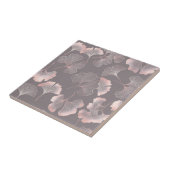 Minimaal roze botanisch patroon tegeltje (Zijkant)