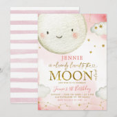 Minimaal roze en goudmakreelthema kaart (Voorkant / Achterkant)