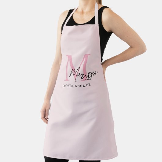 Minimaal Roze Gepersonaliseerd Girly Schort (Insitu)