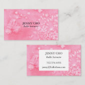 Minimaal roze getextureerd visitekaartje (Voorkant / Achterkant)