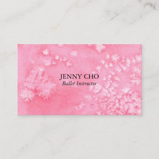 Minimaal roze getextureerd visitekaartje (Voorkant)