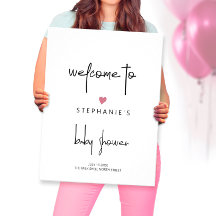 Minimaal roze hartverwarmend babymeisje Welkom