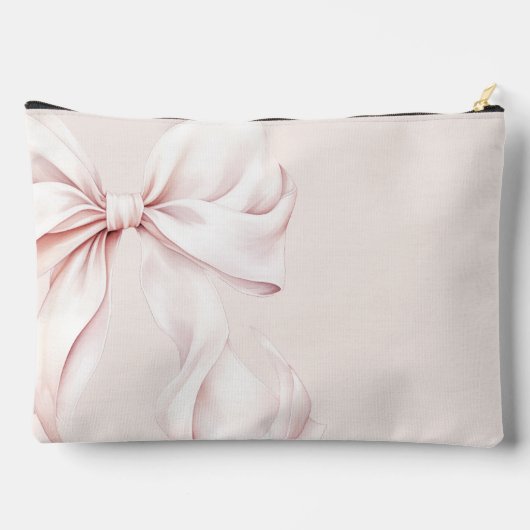 Minimaal roze monogram accessoire zakje etui (Achterkant)