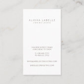 Minimaal roze ombermonogram visitekaartje (Achterkant)