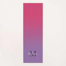 Minimaal roze Paarse verloopmonogram scriptnaam Yogamat