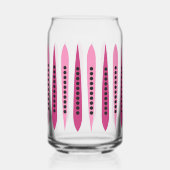 Minimaal roze retro geïnspireerd blikvorm glas (Voorkant)