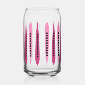 Minimaal roze retro geïnspireerd blikvorm glas (Links)