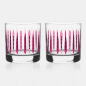 Minimaal roze retro geïnspireerd whisky glas (Voorkant)
