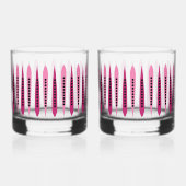 Minimaal roze retro geïnspireerd whisky glas (Achterkant)