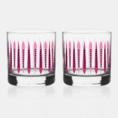 Minimaal roze retro geïnspireerd whisky glas (Rechts)