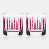 Minimaal roze retro geïnspireerd whisky glas (Links)