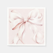 Minimaal roze strikpapier servet (Voorkant)