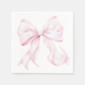 Minimaal roze strikpapier servet (Voorkant)