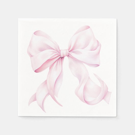 Minimaal roze strikpapier servet (Voorkant)