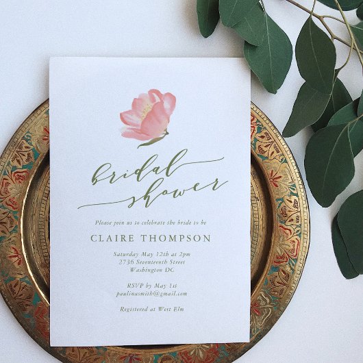 Minimaal roze Waterverf ventilator Vrijgezellenfee Kaart