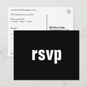Minimaal "rsvp"-Briefkaart Briefkaart (Voorkant / Achterkant)