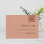 MINIMAAL RUST TERRACOTTA TYPOGRAPHY VRIJGEZELLENFE KAART (Staand voorkant)